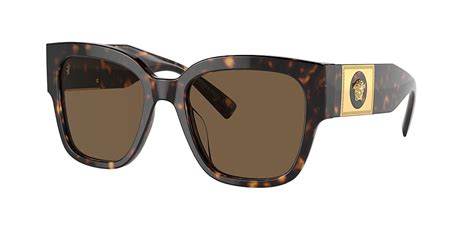 Versace Woman Sunglasses Havana Frame, Dark Brown 